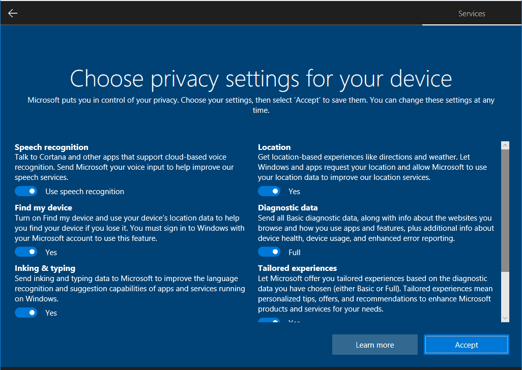 Windows Privacy