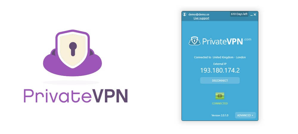 Privatevpn screenshot