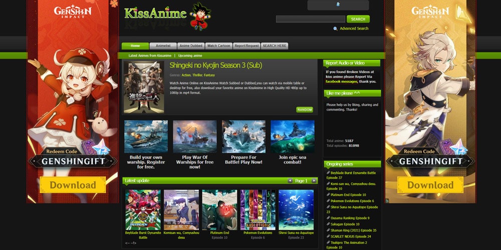 Anime website 2021