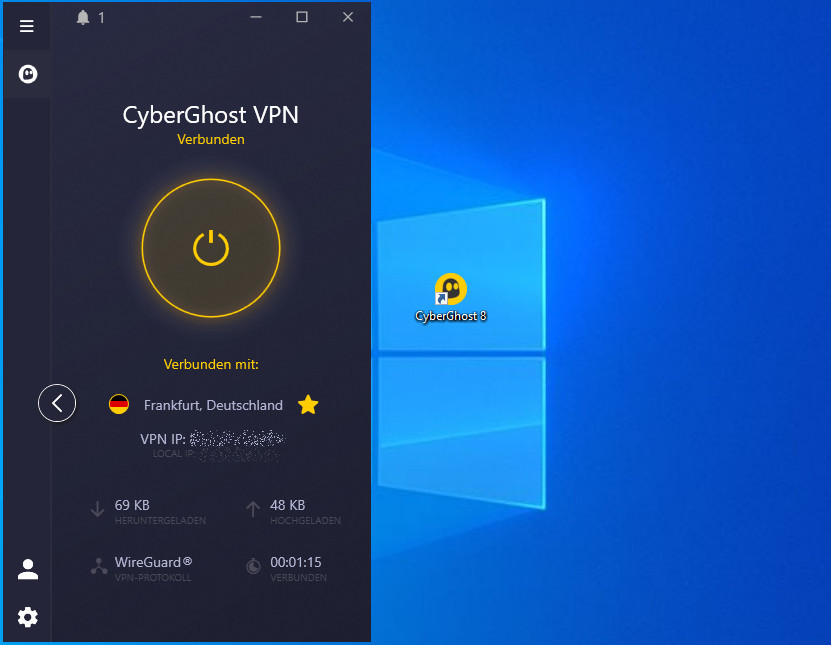 CyberGhost als beste Windows-VPN