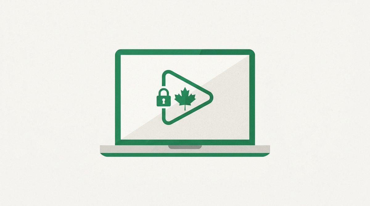 Illustration of VPN-protected streaming options for Canadian users