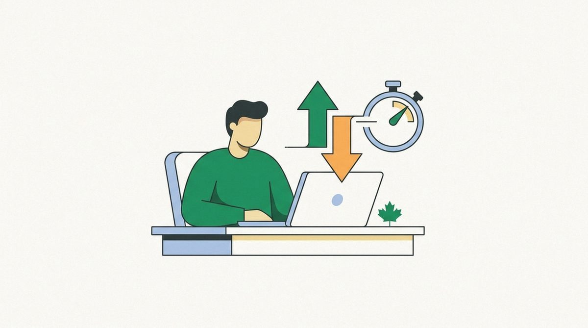 Illustration of testing VPN connection speed step by step