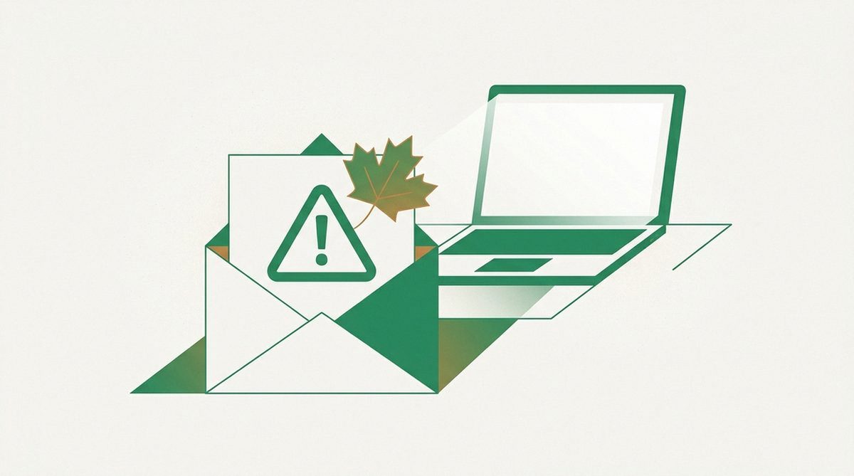 Illustration of a copyright notice letter and internet law in Canada