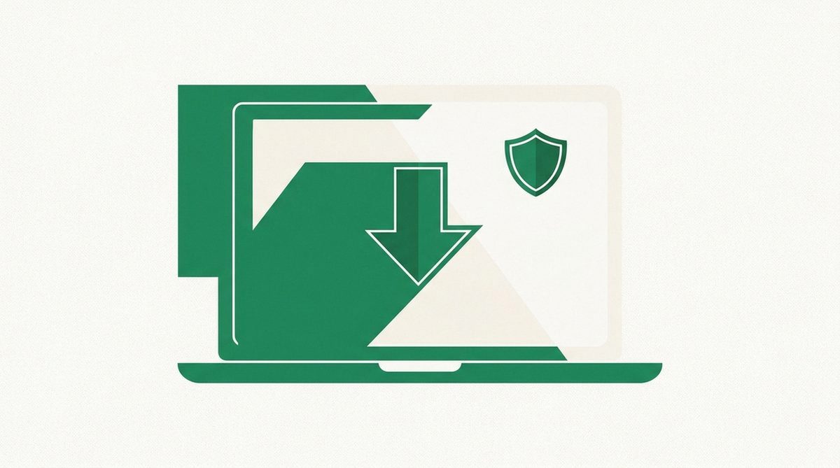 Illustration representing installing a VPN application on a Windows computer.