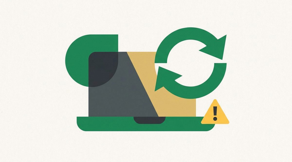Illustration representing troubleshooting a VPN connection failure on a Windows PC.