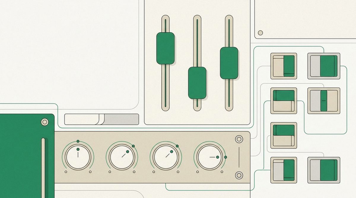 Illustration representing a settings dashboard used to configure a VPN app correctly.