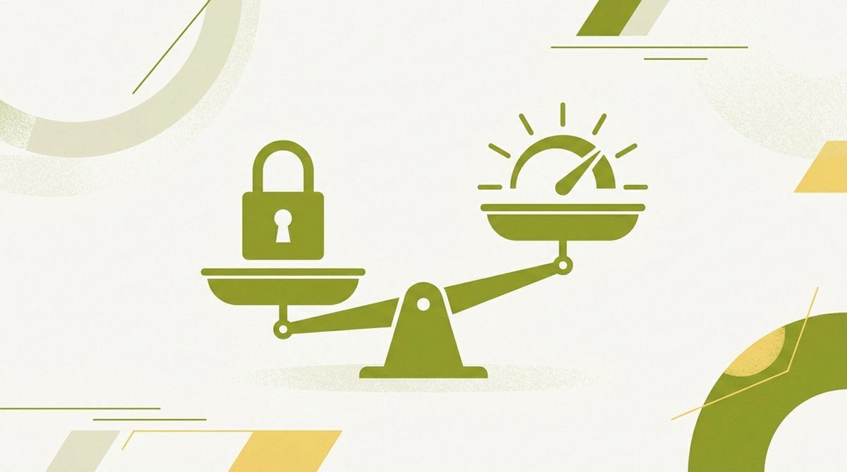 scale comparing a padlock icon and a speed dial icon