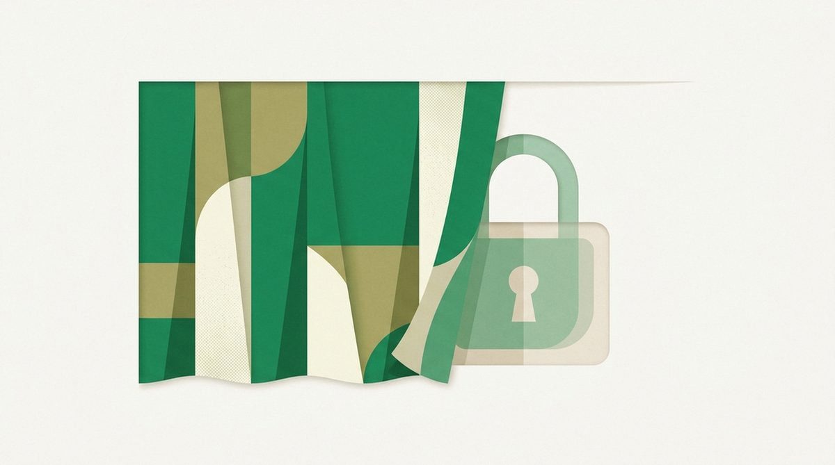 Illustration representing evaluating genuine privacy protection rather than access claims.