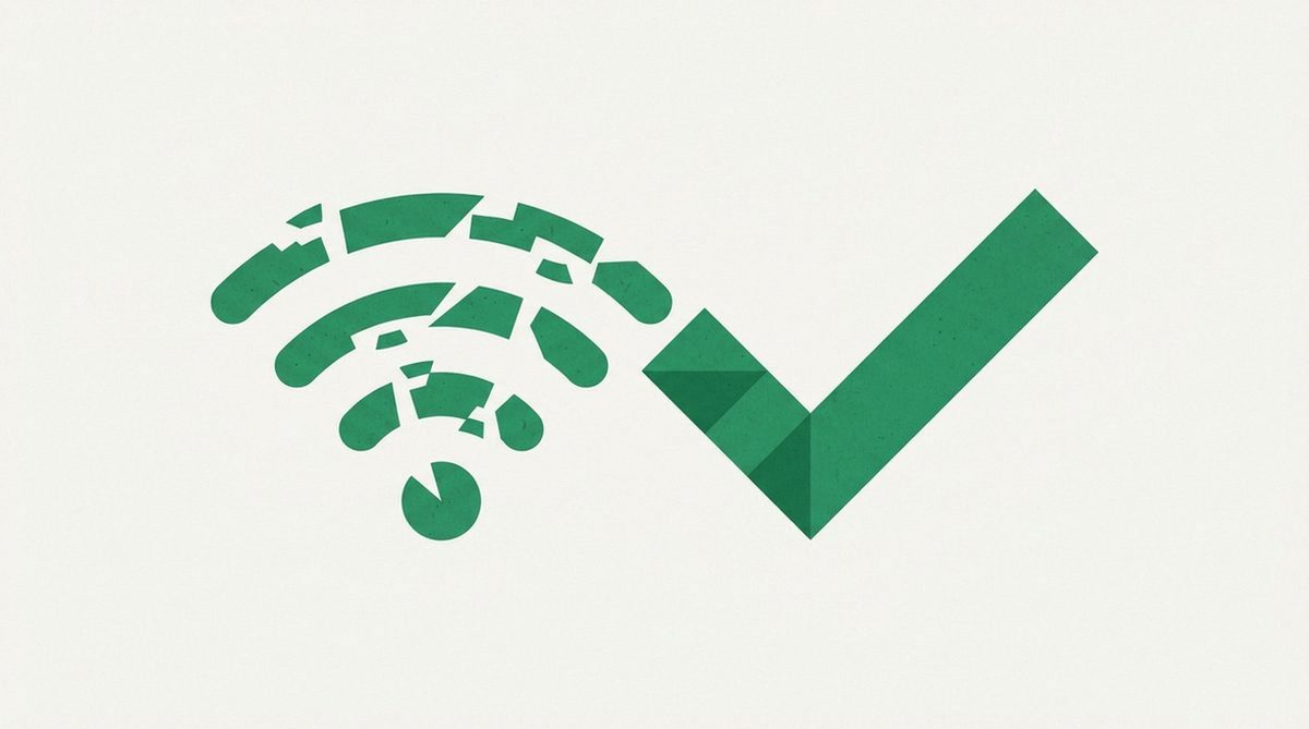 Illustration representing resolving a VPN connection failure.