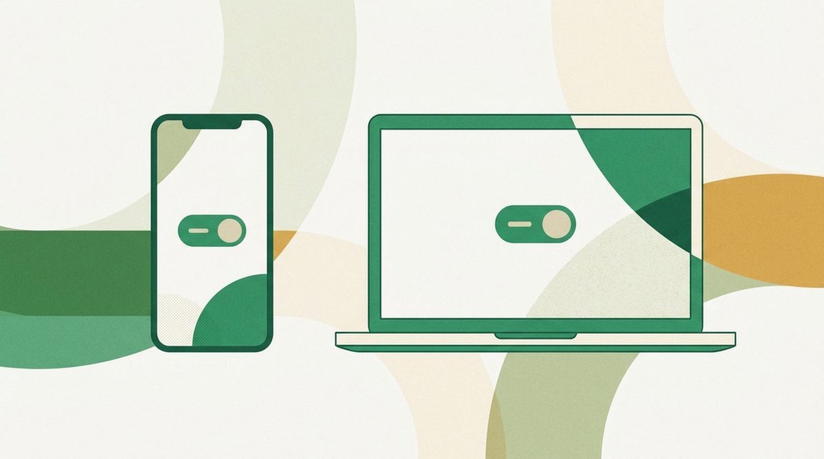 Illustration symbolizing a comparison of app design and ease of use between two VPN services.