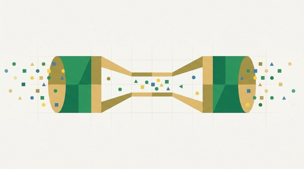Illustration representing internet traffic being slowed down by throttling.